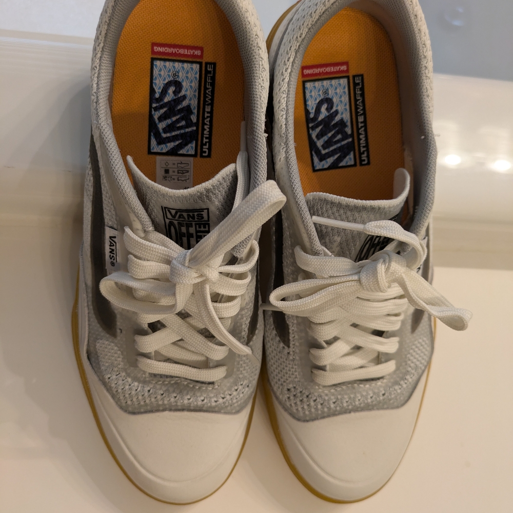 Vans Gray and White Sneakers